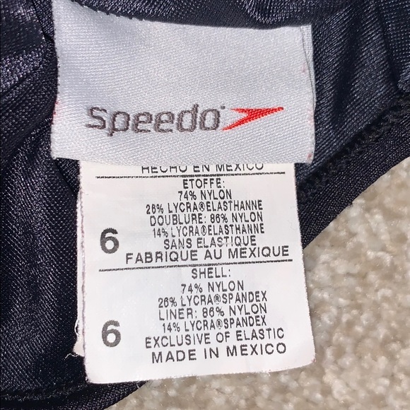 Black Speedo One-Piece Bathing Suit - Picture 4 of 4